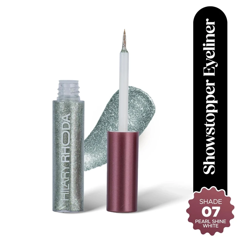 Hilary Rhoda Showstopper Eyeliner | Smudge-proof & Metallic Glitter Eyeliner | Water-Resistant | 5ml (Pearl Shine White - Shade 07) thumbnail 3
